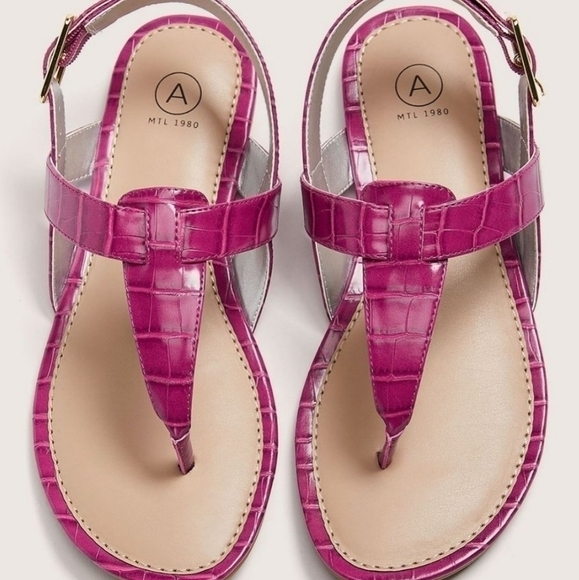 10 - Addition Elle | Wide Ankle Strap Thong Sandal - Picture 1 of 5